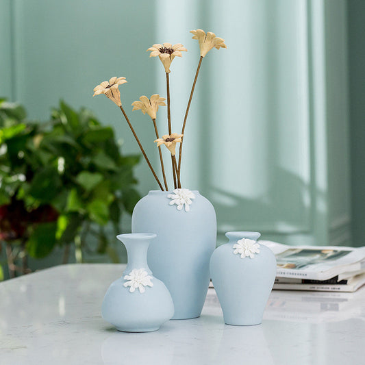 Handmade Ceramic Vase - European Style Glazed Porcelain Flower Vase