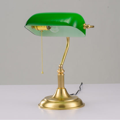Office Green Glass Table Lamp Homestay Lamp