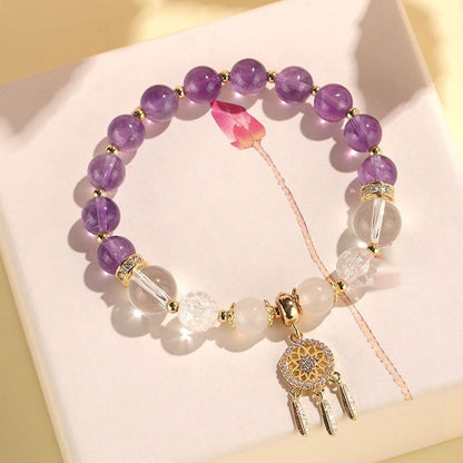 New Chinese Style White Crystal Tassel Bracelet Female Niche High Sense