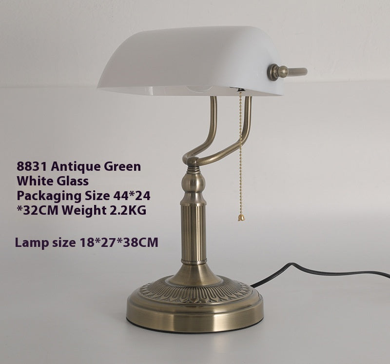 Retro Metal Desk Lamp - Vintage Style Study Table Light