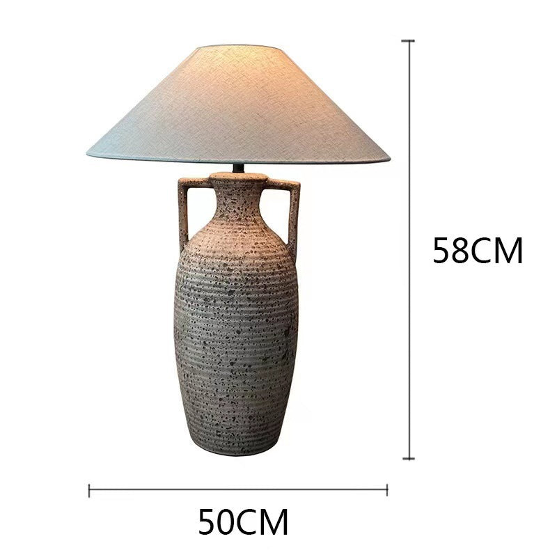Large Ceramic Table Lamp - Modern Chinese Retro Style Decorative Light