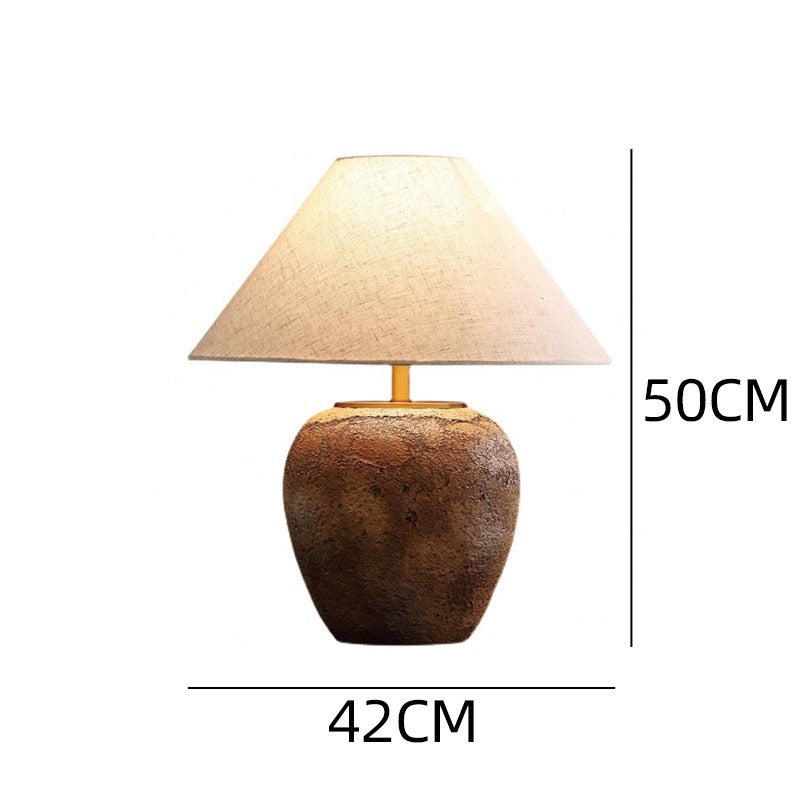 Large Ceramic Table Lamp - Modern Chinese Retro Style Decorative Light