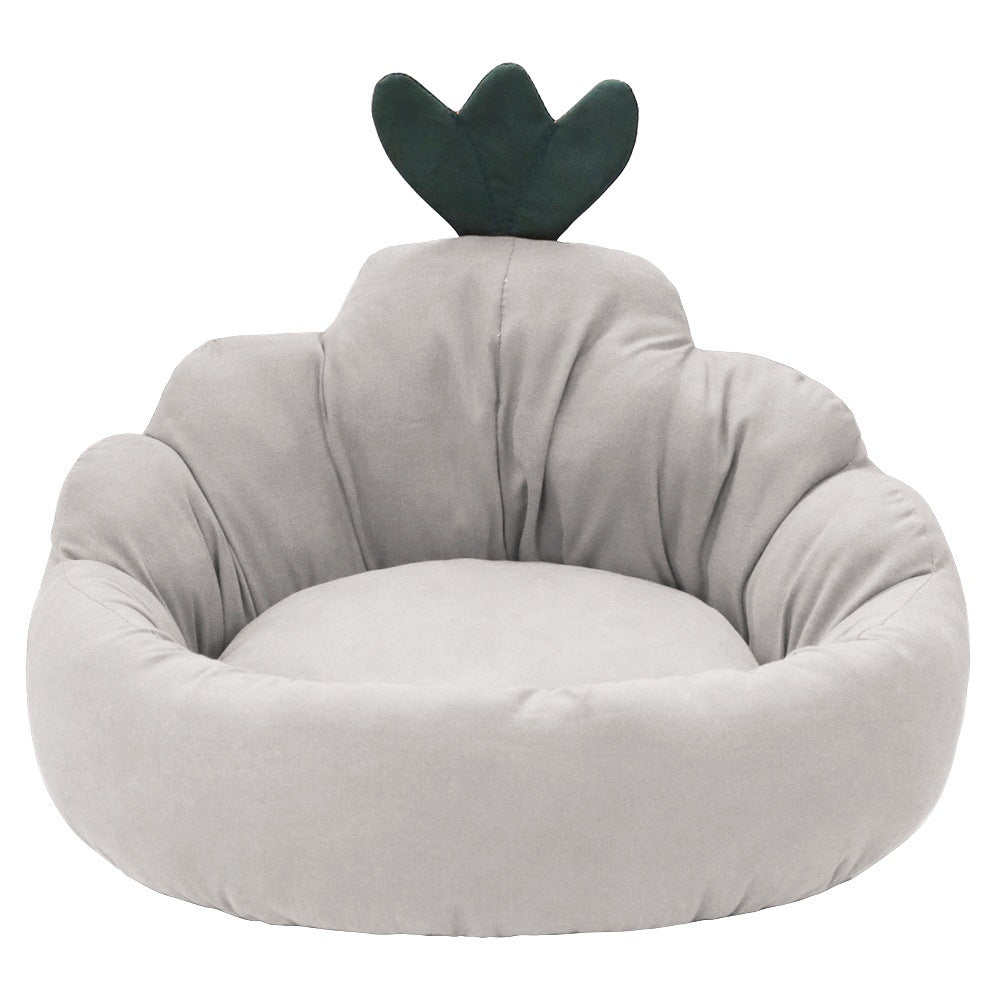 Carrot-Shaped Pet Bed - Warm Winter Dog & Cat House for Small to Medium Pets