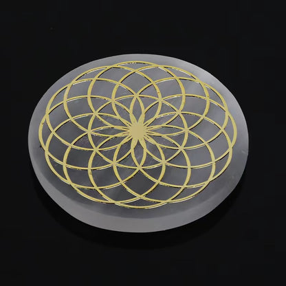 Handmade Plaster Coaster - Carved Gypsum Drink Coaster 6cm