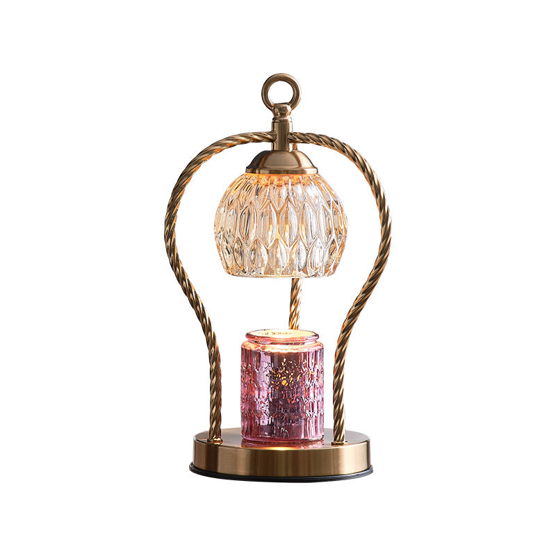 Wax Melt Warmer Lamp - Dimmable Timer Table Light with Bronze Finish