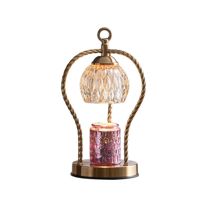 Wax Melt Warmer Lamp - Dimmable Timer Table Light with Bronze Finish