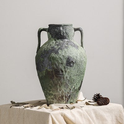 Handcrafted Stoneware Vase For Dried Flowers And Decorative Arrangements