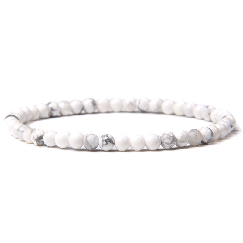 Natural Agate Crystal Energy Bracelet - 4mm Healing Stone Beads