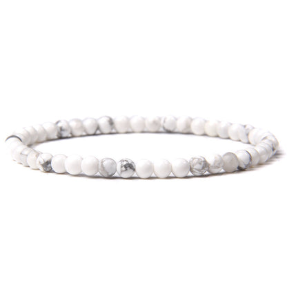 Natural Agate Crystal Energy Bracelet - 4mm Healing Stone Beads