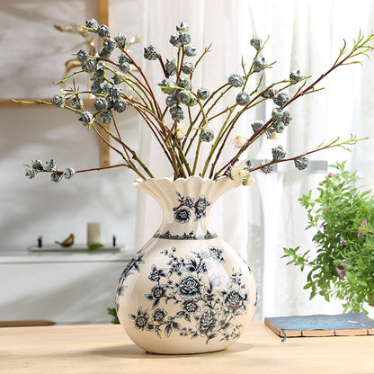 Jingdezhen Blue and White Porcelain Vase - Hand-Painted Chinese Ceramic Decor