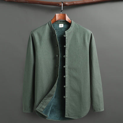 Tang Suit Set - Traditional Chinese Stand Collar Cotton Linen Coat