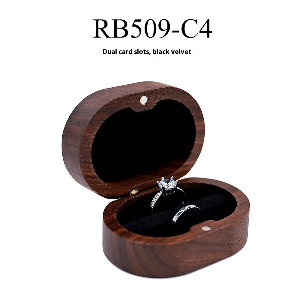 Wooden Ring Box - Retro Chinese Style Jewelry Storage