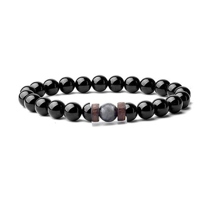Volcanic Rock Wooden Beads Bracelet Stone Bracelet
