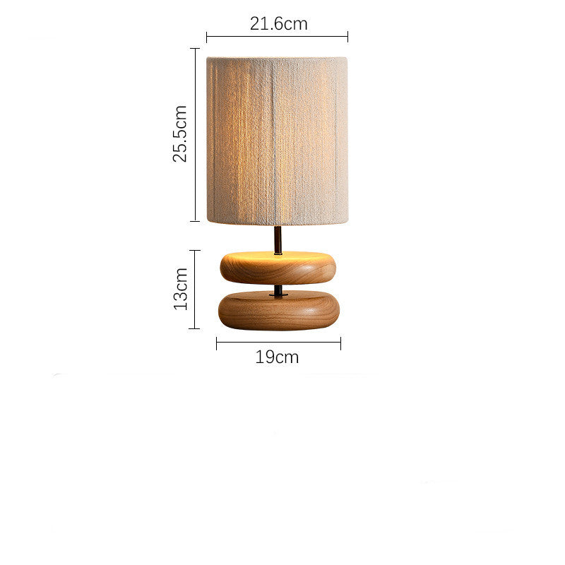 Japanese Solid Wood Table Lamp - Warm Bedside Ambient Light