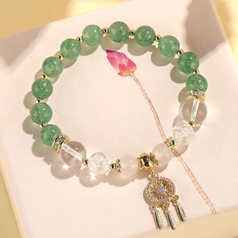 New Chinese Style White Crystal Tassel Bracelet Female Niche High Sense