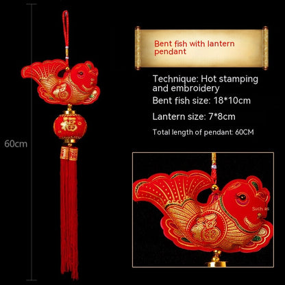 Dragon Year Flocking Three-dimensional Pendant