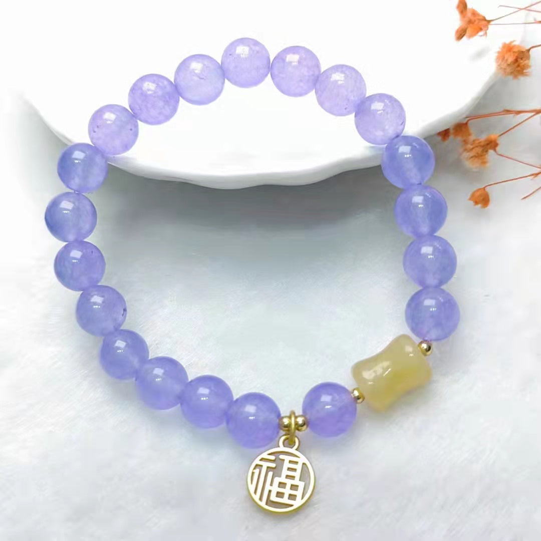 New Jade Crystal Bracelet Ethnic Style Fuzi Pendant