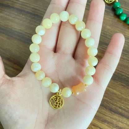 New Jade Crystal Bracelet Ethnic Style Fuzi Pendant
