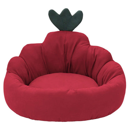 Carrot-Shaped Pet Bed - Warm Winter Dog & Cat House for Small to Medium Pets