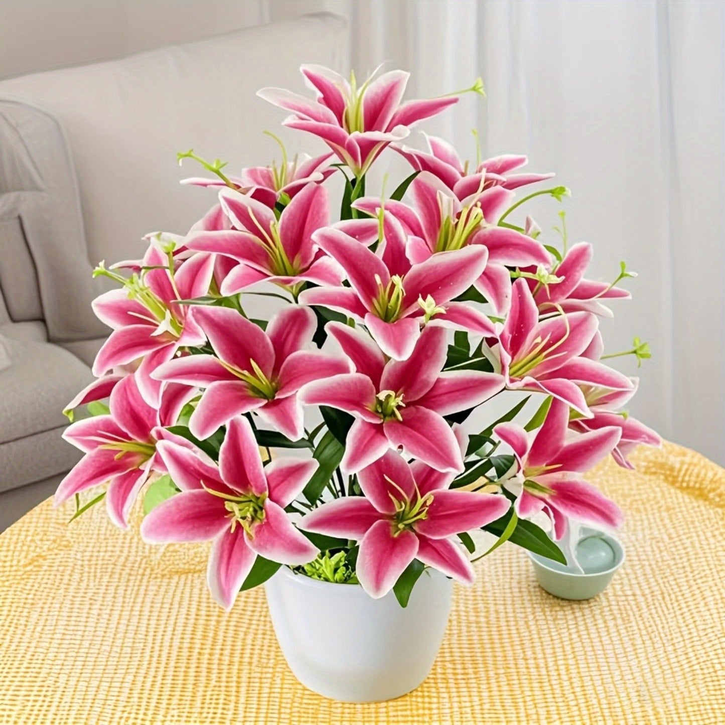 Artificial Lily Flower - Realistic Silk Lily for Home Decor & Photography