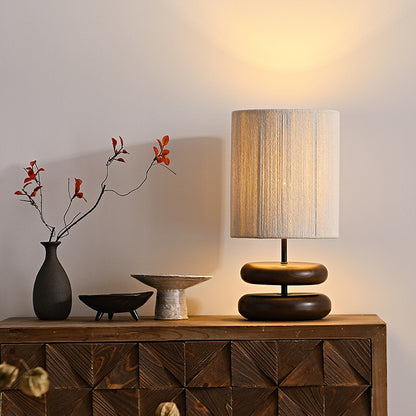 Japanese Solid Wood Table Lamp - Warm Bedside Ambient Light