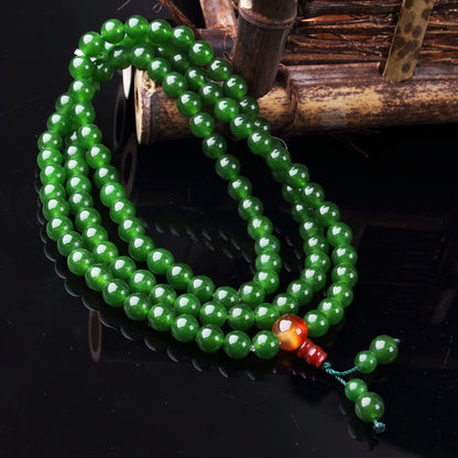 Green Spinach Green Men's And Women's Rosary Bracelets