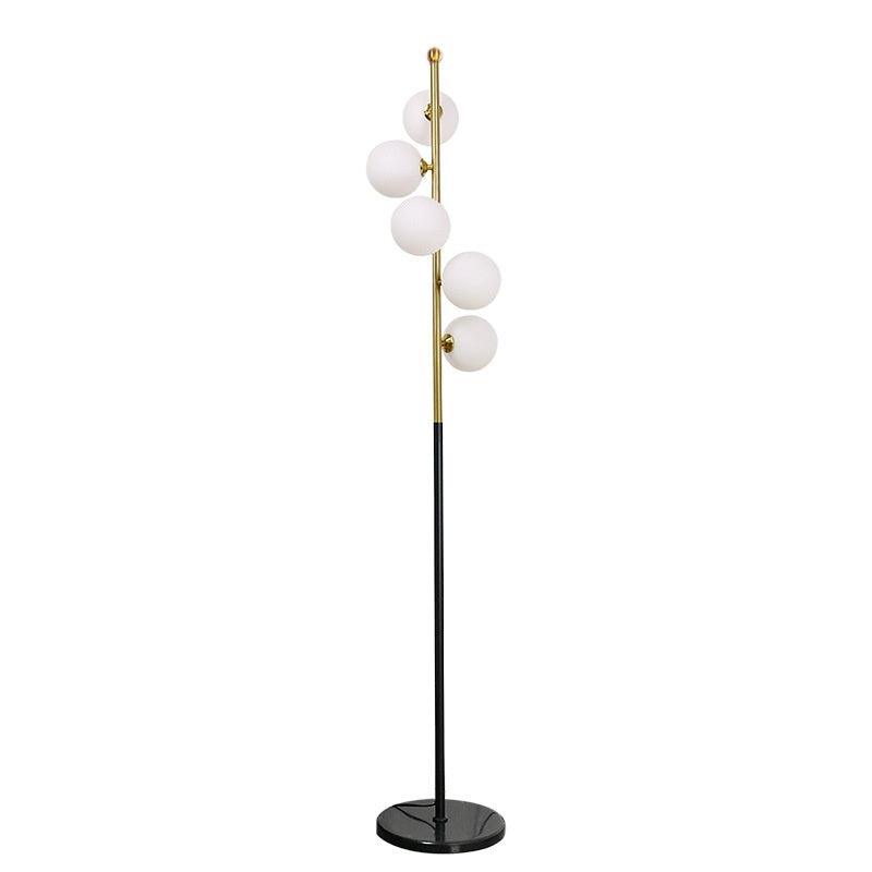 American Style Iron Floor Lamp - Multi-Head LED Tri-Color Standing Light