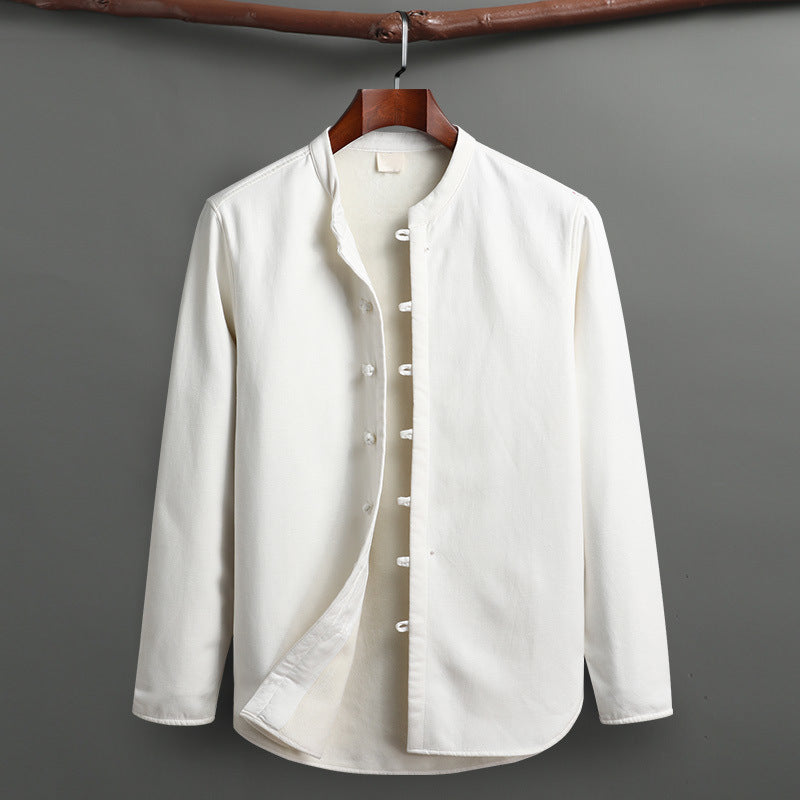 Tang Suit Set - Traditional Chinese Stand Collar Cotton Linen Coat