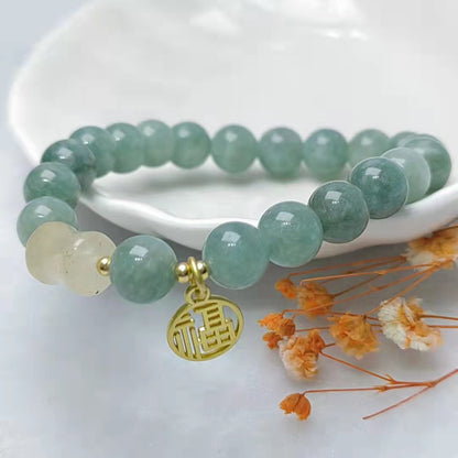 New Jade Crystal Bracelet Ethnic Style Fuzi Pendant