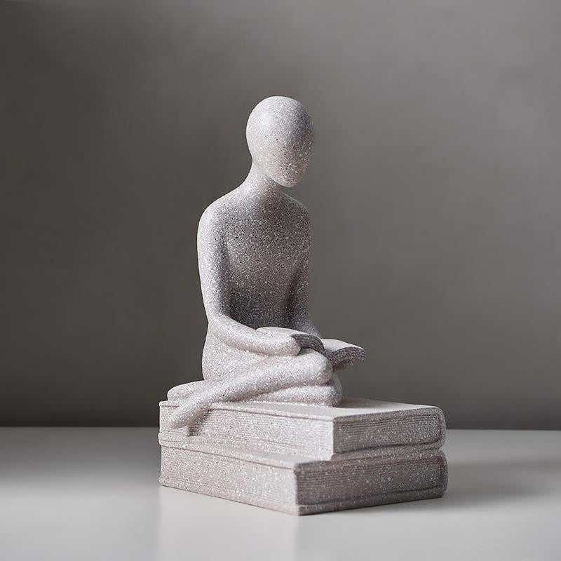 Nordic Abstract Character Sculpture - Minimalist Art Resin Figurine Decor
