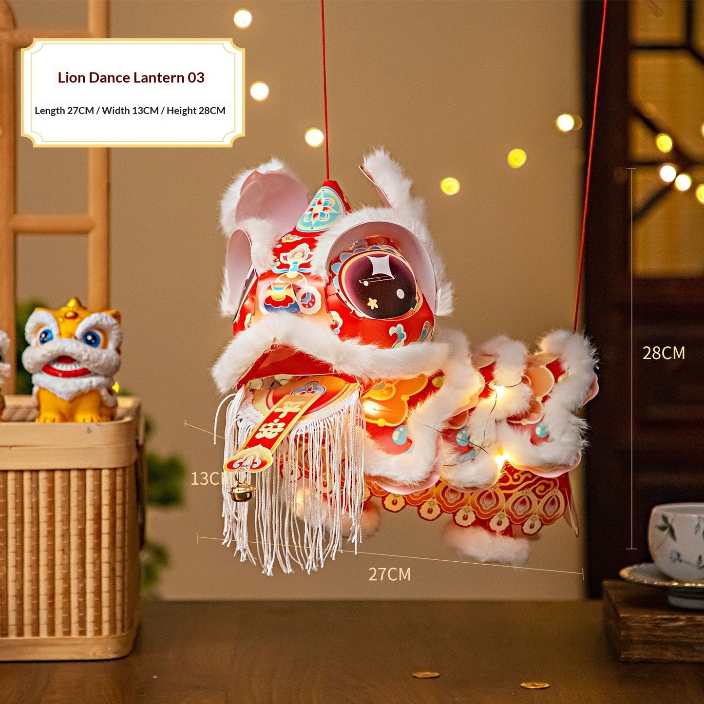 New Year National Trend Lion Dance Lantern DIY Craft Kit For Handmade Projects