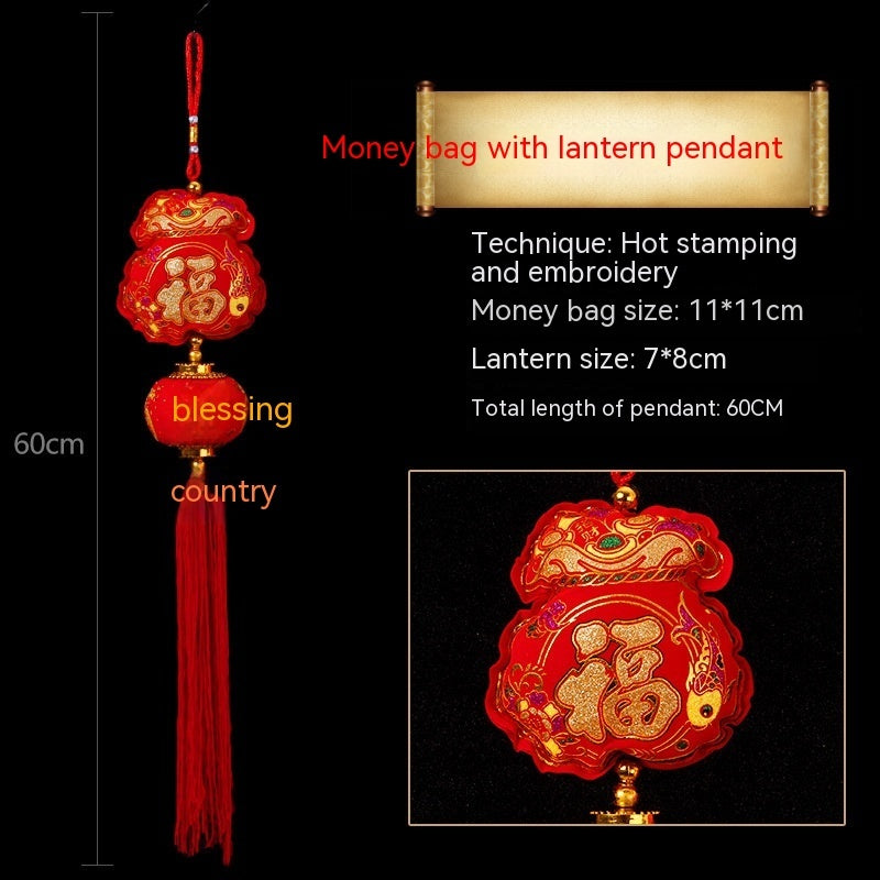 Dragon Year Flocking Three-dimensional Pendant