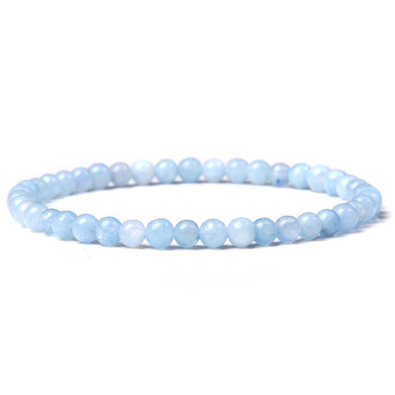 Natural Agate Crystal Energy Bracelet - 4mm Healing Stone Beads