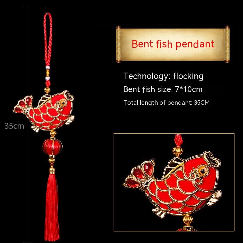 Dragon Year Flocking Three-dimensional Pendant