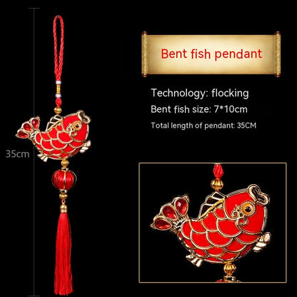 Dragon Year Flocking Three-dimensional Pendant