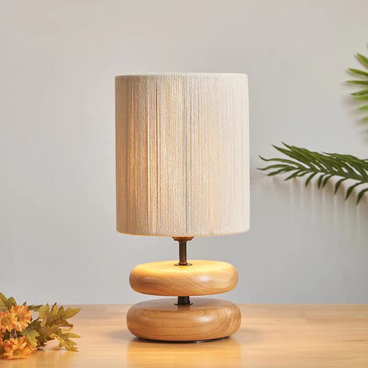 Japanese Solid Wood Table Lamp - Warm Bedside Ambient Light
