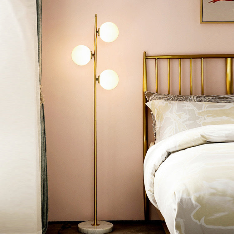 Minimalist LED Floor Lamp - Gold Aluminum Vertical Standing Light