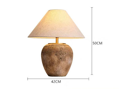 Large Ceramic Table Lamp - Modern Chinese Retro Style Decorative Light
