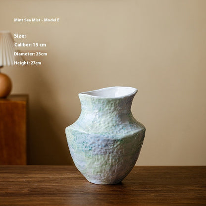 Hand Painted Ceramic Vase Flower Container New Chinese Style