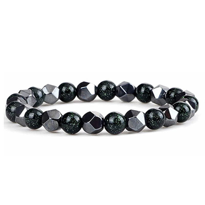 Hematite Tiger Eye Bracelet - Natural Stone Woven Beaded Jewelry