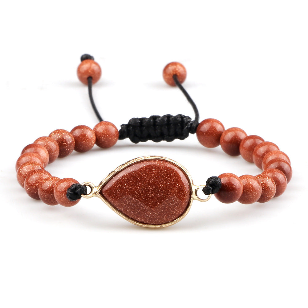 Handmade Stone Pendant Affordable Luxury Style Tiger Eye Cat Eye Bracelet