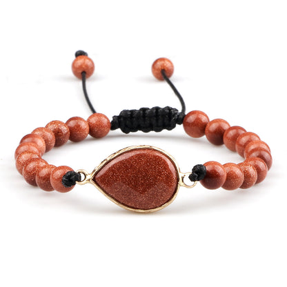 Handmade Stone Pendant Affordable Luxury Style Tiger Eye Cat Eye Bracelet