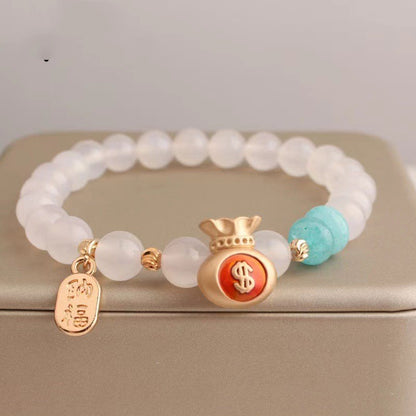 New Jade Crystal Bracelet Ethnic Style Fuzi Pendant