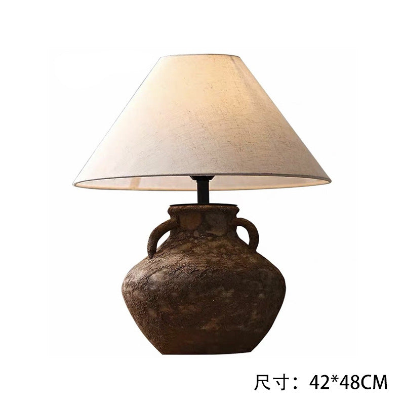 Large Ceramic Table Lamp - Modern Chinese Retro Style Decorative Light