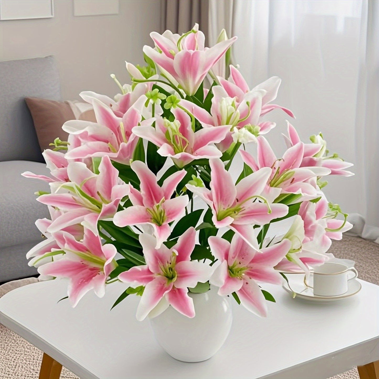 Artificial Lily Flower - Realistic Silk Lily for Home Decor & Photography