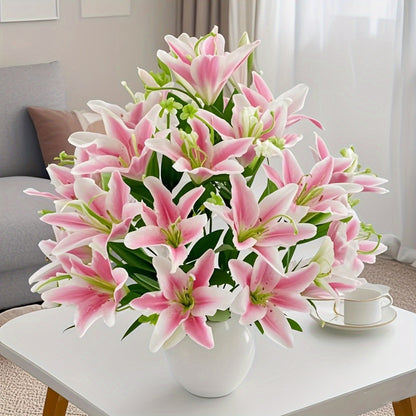 Artificial Lily Flower - Realistic Silk Lily for Home Decor & Photography