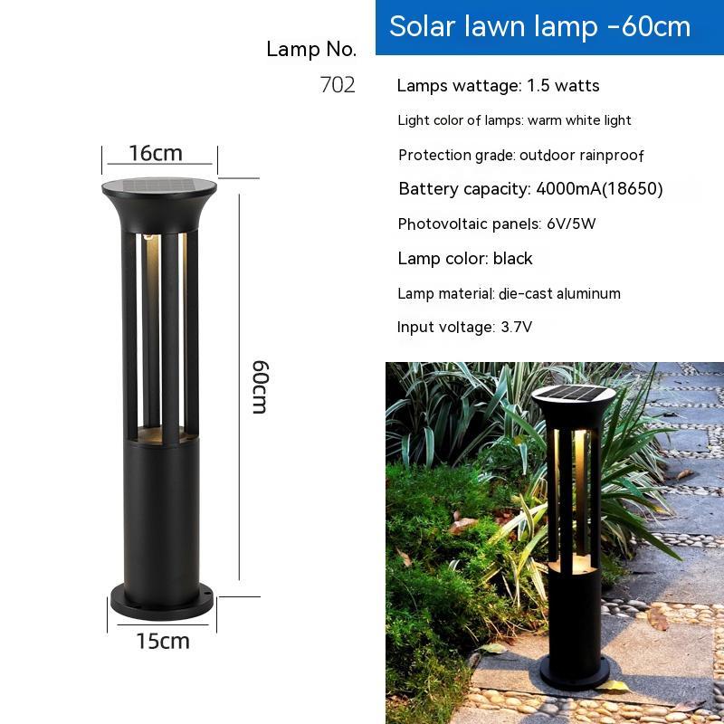 Solar LED Lawn Lamp - Waterproof Outdoor Garden Path Light