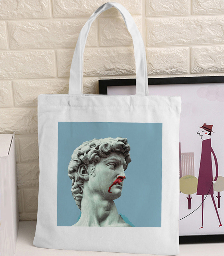 Van Gogh Canvas Tote Bag - Retro Art Print Shopping Handbag