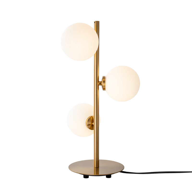 Modern Round Ball Copper Table Lamp - Creative Bedside Light