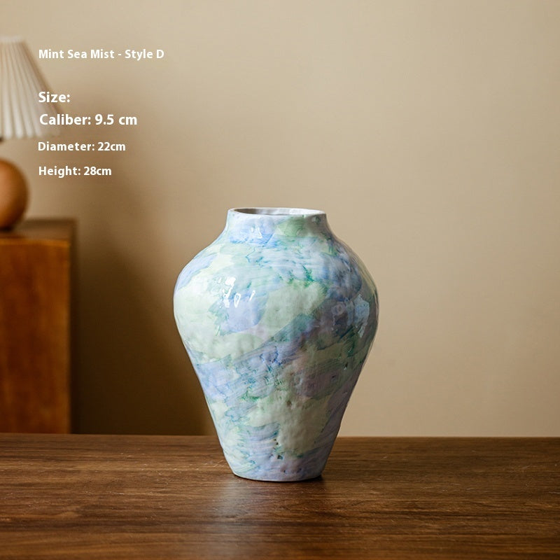 Hand Painted Ceramic Vase Flower Container New Chinese Style